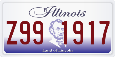 IL license plate Z991917