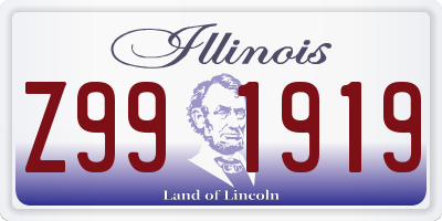 IL license plate Z991919