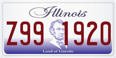 IL license plate Z991920