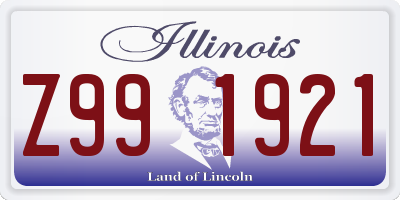 IL license plate Z991921