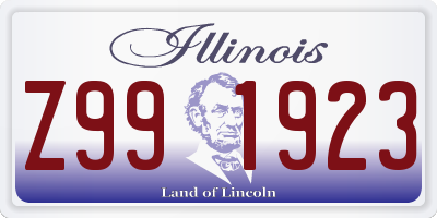 IL license plate Z991923