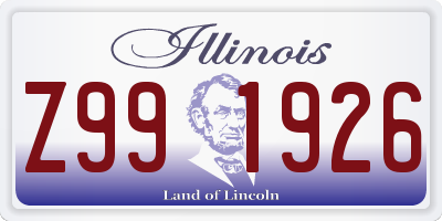 IL license plate Z991926