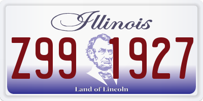 IL license plate Z991927