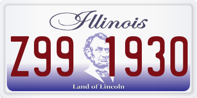 IL license plate Z991930