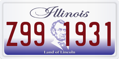 IL license plate Z991931