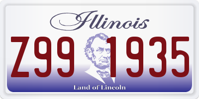 IL license plate Z991935