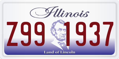 IL license plate Z991937