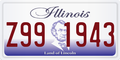 IL license plate Z991943