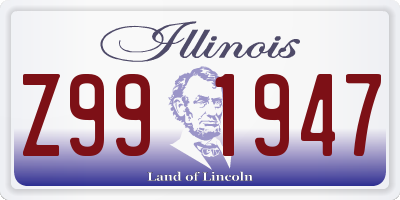IL license plate Z991947