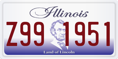 IL license plate Z991951