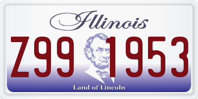 IL license plate Z991953