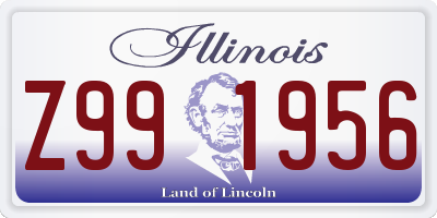 IL license plate Z991956