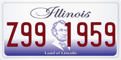 IL license plate Z991959