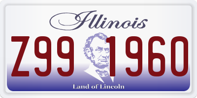 IL license plate Z991960