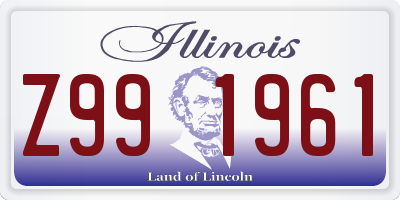 IL license plate Z991961