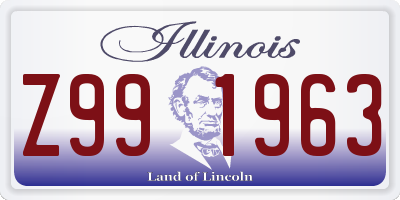 IL license plate Z991963