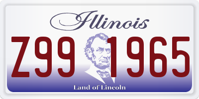 IL license plate Z991965