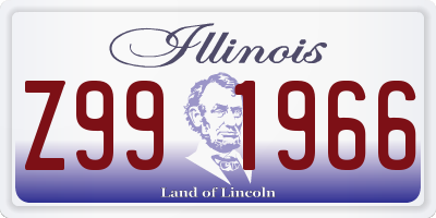 IL license plate Z991966