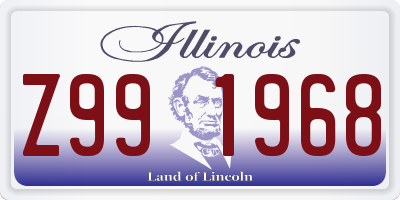 IL license plate Z991968