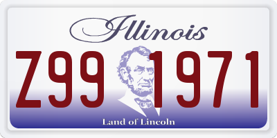 IL license plate Z991971
