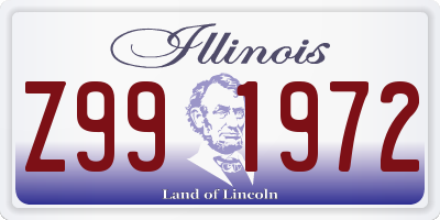 IL license plate Z991972