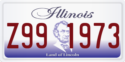 IL license plate Z991973