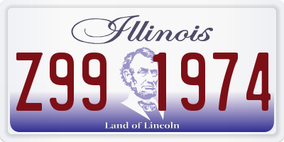 IL license plate Z991974