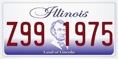 IL license plate Z991975