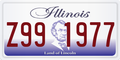 IL license plate Z991977