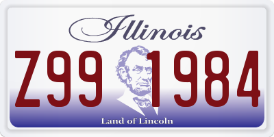 IL license plate Z991984