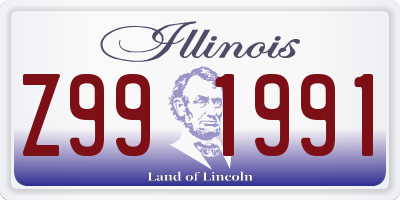 IL license plate Z991991