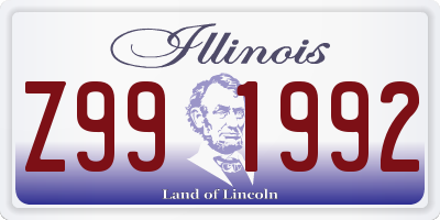 IL license plate Z991992