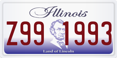 IL license plate Z991993