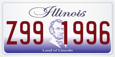 IL license plate Z991996