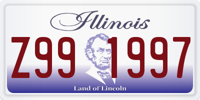 IL license plate Z991997