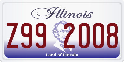 IL license plate Z992008