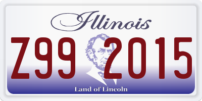 IL license plate Z992015