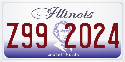 IL license plate Z992024