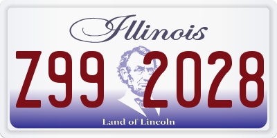 IL license plate Z992028