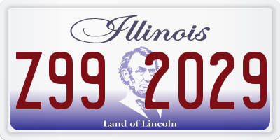 IL license plate Z992029