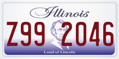 IL license plate Z992046