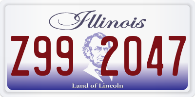 IL license plate Z992047