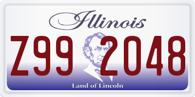 IL license plate Z992048