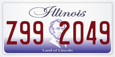 IL license plate Z992049