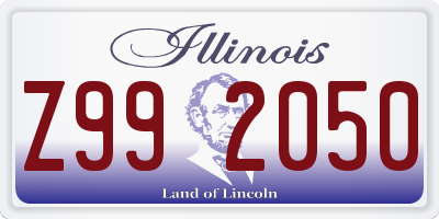 IL license plate Z992050