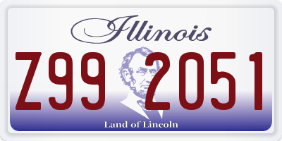 IL license plate Z992051