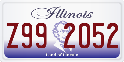 IL license plate Z992052