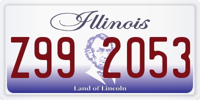 IL license plate Z992053