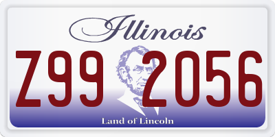 IL license plate Z992056