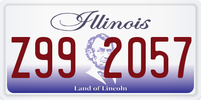 IL license plate Z992057